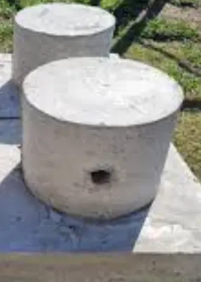 Base Cilindrica  De Hormigon Para Container