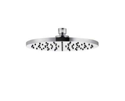 Ducha plástica redonda, articulada, autolimpiante de Ø200 mm