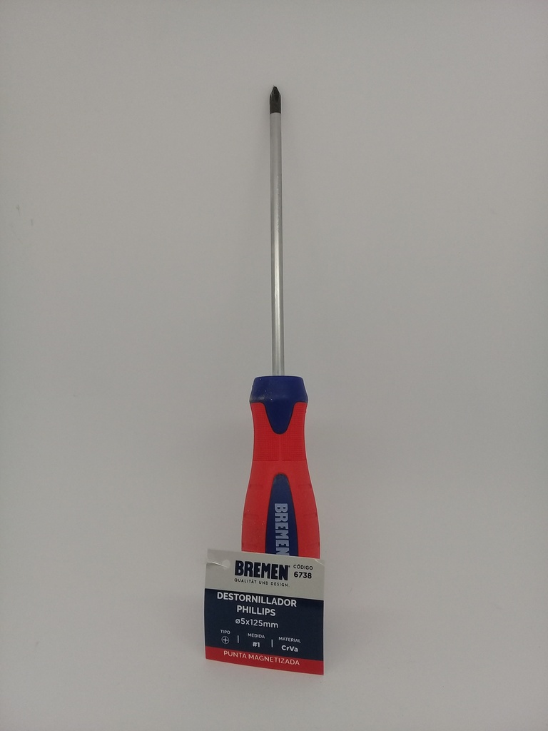 Destornillador Mango De goma PH + #1 (Ø5x125mm)