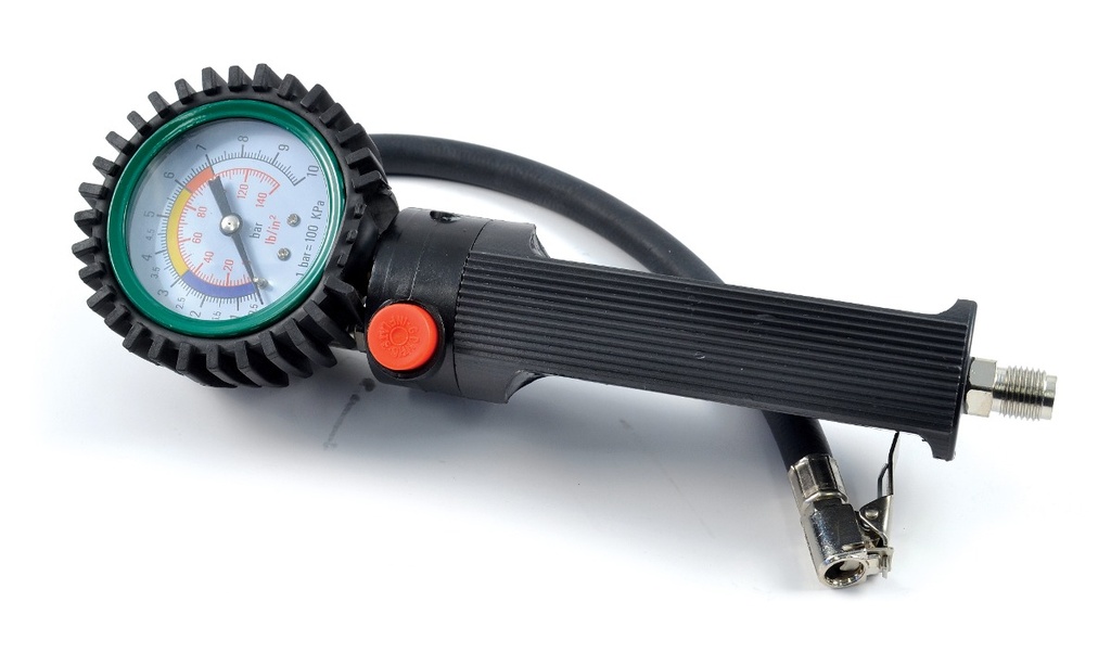 Inflador De Neumaticos Con Manometro (Mango Plast)