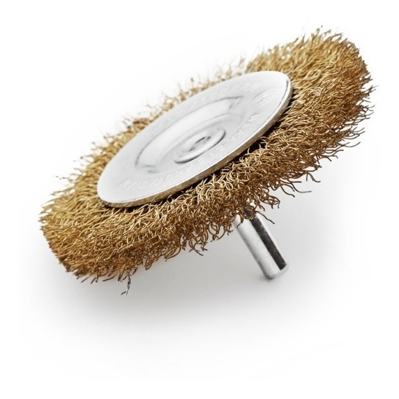 Cepillo Circ 3" Rizado C/Perno P/Taladro