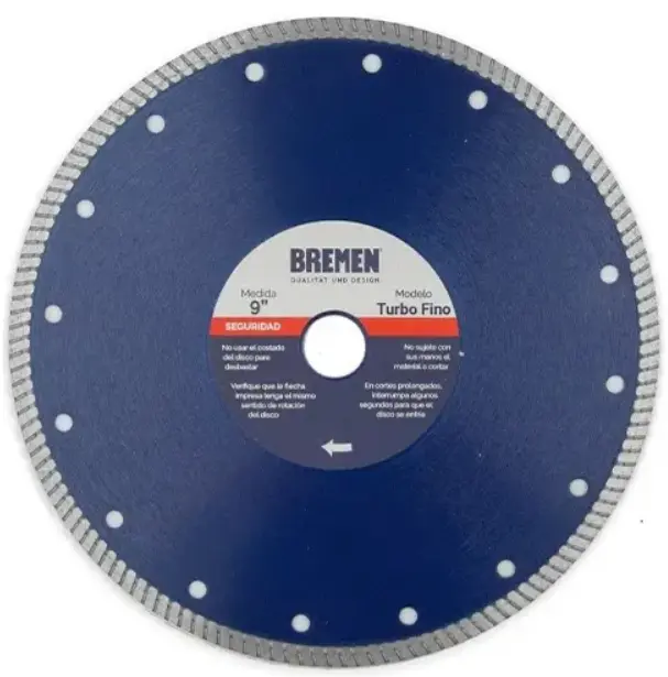 Disco Diamantado Bremen 9" Turbo Fino