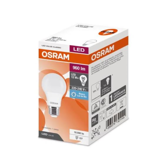 Lampara Led Value 12W / 865 Fria Ledvance