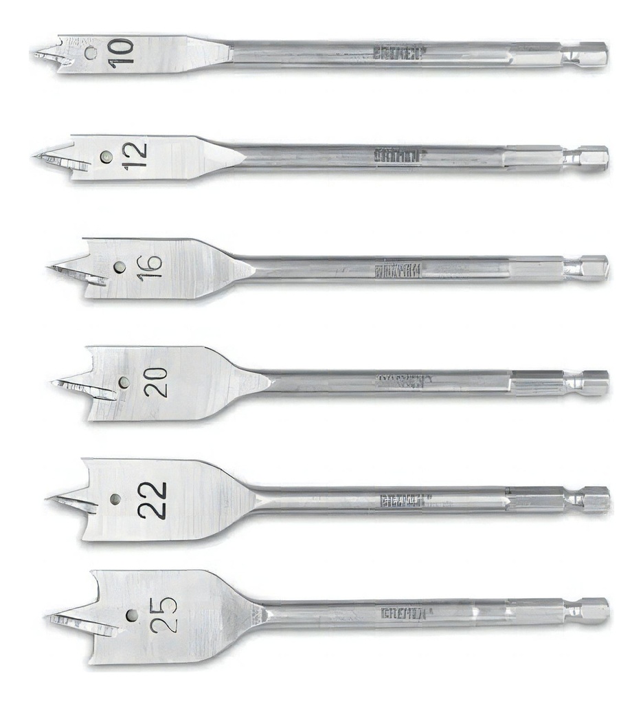 Broca Pala para madera 20mm - Vastago hexa. 1/4"