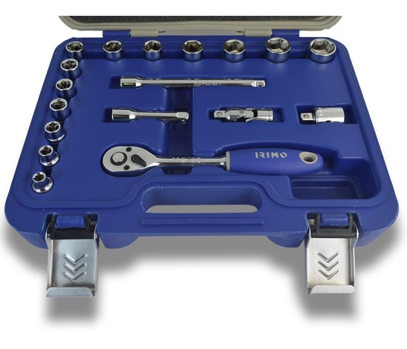 Caja De Bocallaves Y Acc. Enc. 3/8 - 18piezas