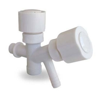 Canilla PVC Doble P/Lavarropa C/Pico Js-700