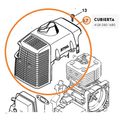 Rep. Cubierta Motoguadaña 4128-080-1650