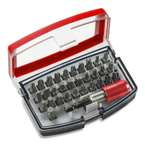 Set de 30 puntas 1/4 25mm  , Soporte Y Adaptador