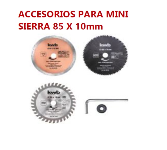 Juego 3 Discos Para Mini Sierra 89mm