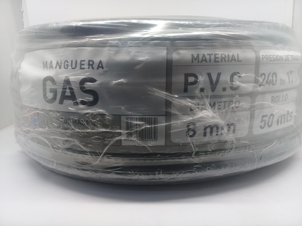Manguera Gas Envasado 8 X 240 $ X Metro (Rollo X 50mts)