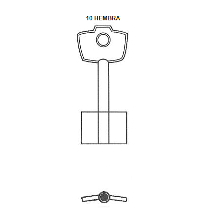 Llave Tesoro Tabor 10H