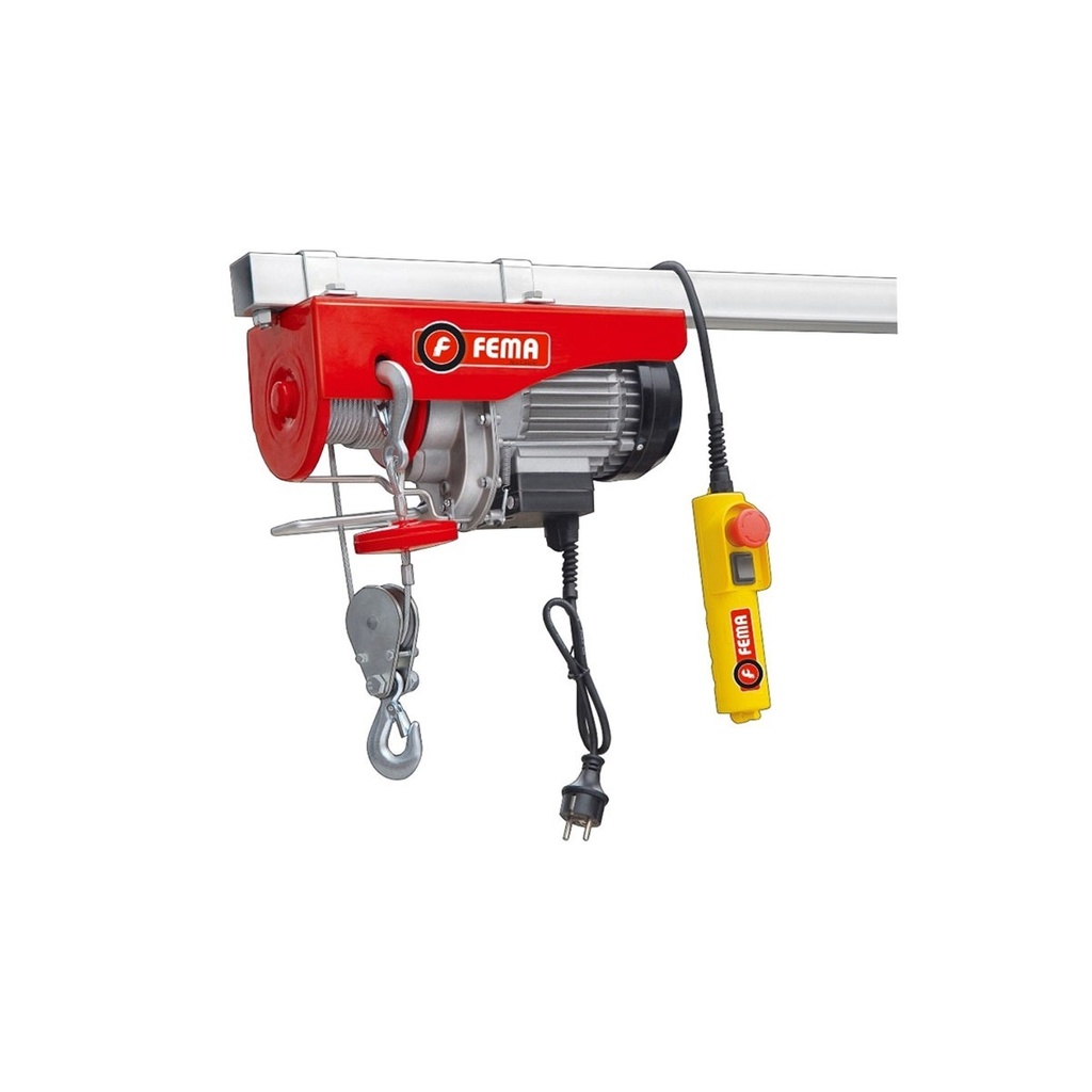 Aparejo Elect 500 Kg Doble Gancho 6Mts Alzada **