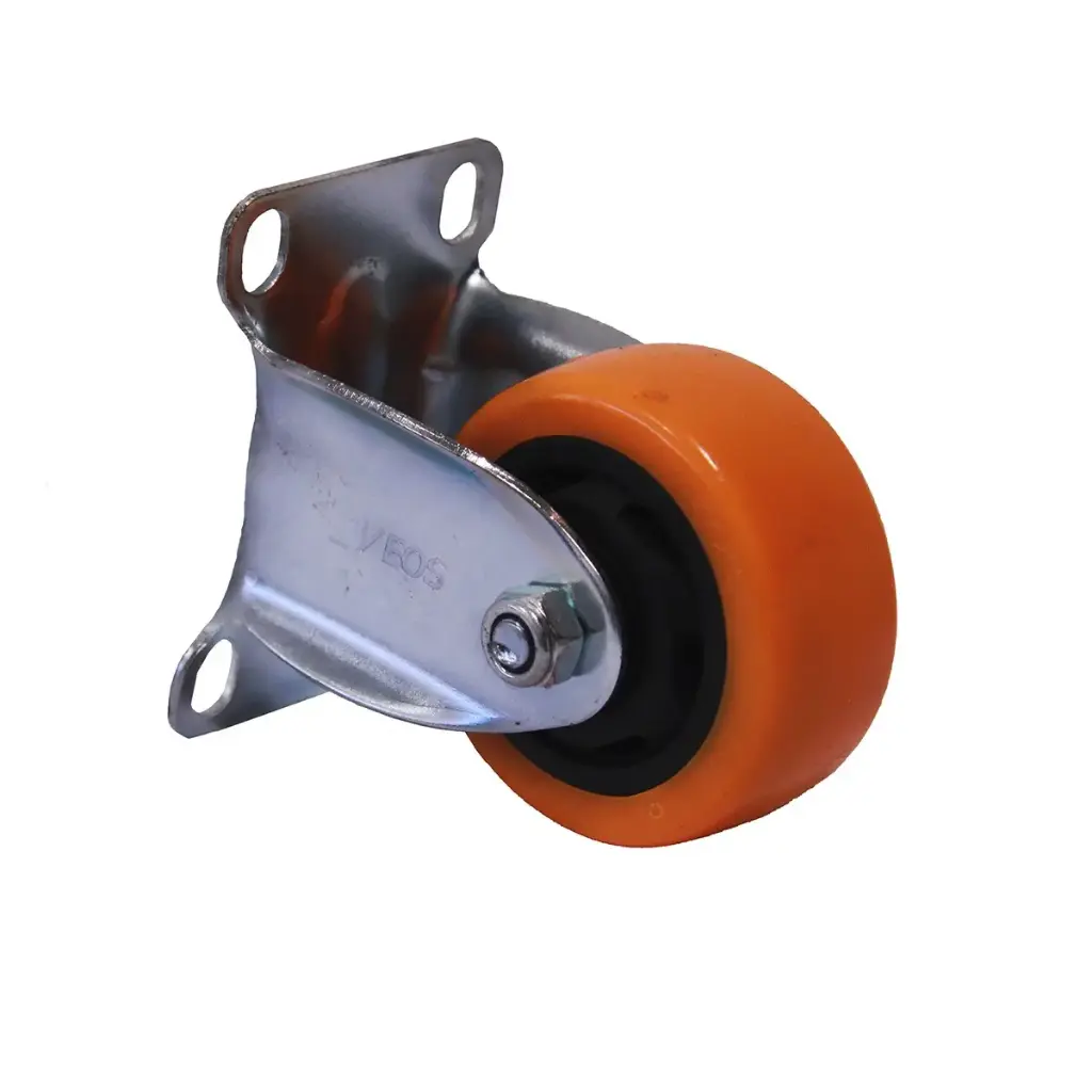 Rueda PVC 75x32 Mm Base Fija