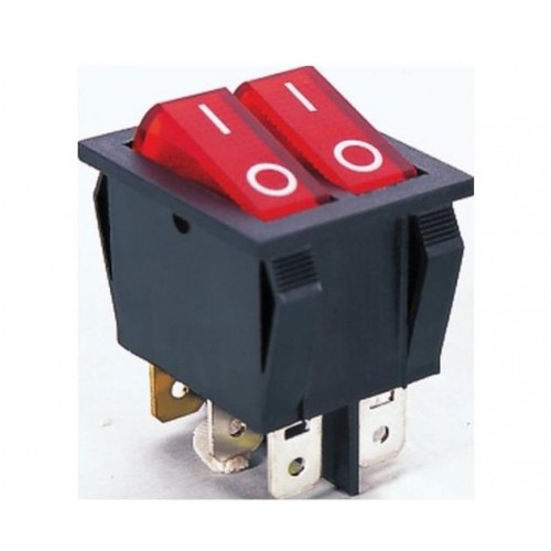 Tecla Doble Pulsadora Roja