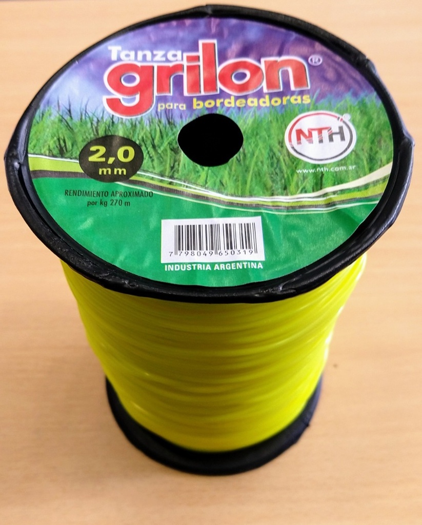 Tanza Monofil. Bordeadora Amarillo Red 2.0mm X 1kg