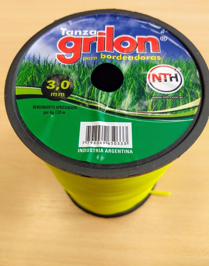 Tanza Monofil. Bordeadora Amarillo Red. 3.00mm X 1 Kg