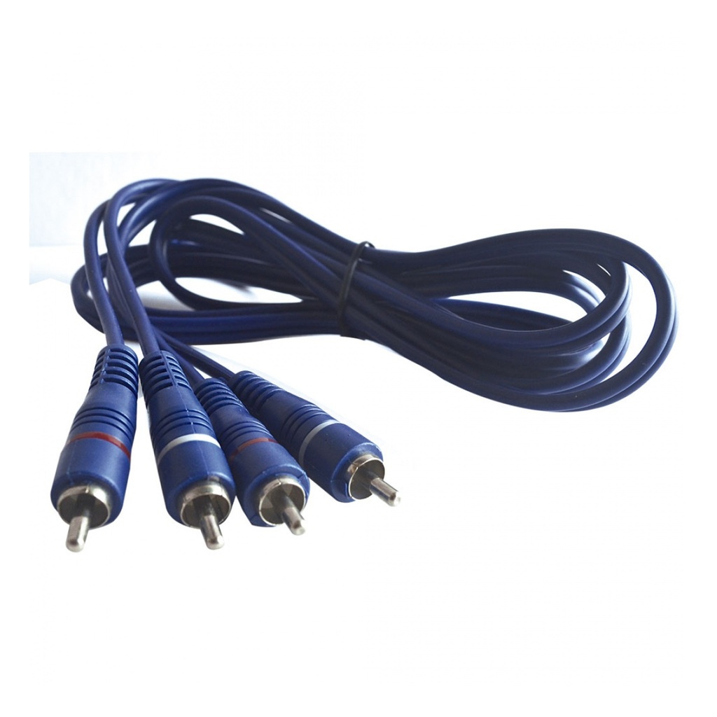 Cable 3RCA/3RCA De Lujo Azul 2m