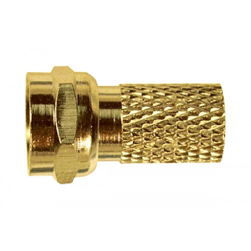 Conector P/RG6 Dorado A Rosca