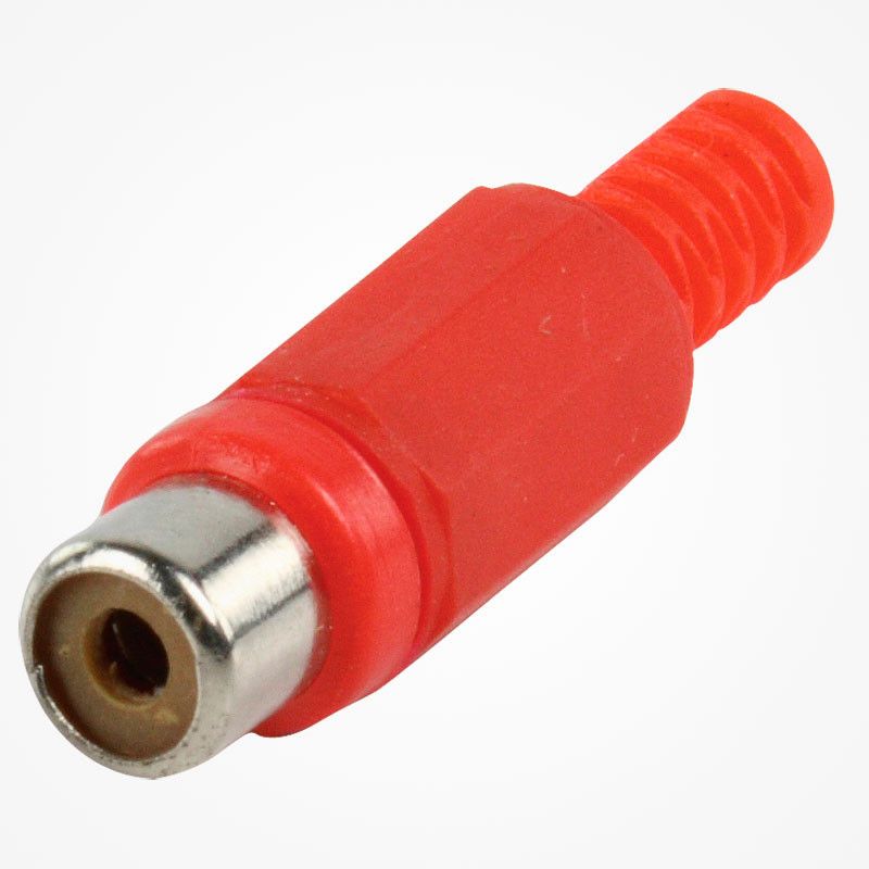 Conector Rca Hembra Rojo
