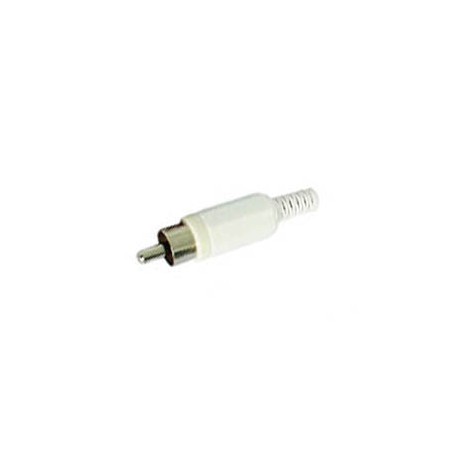 Conector Rca Macho Blanco