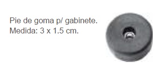 Pie De Goma Para Gabinete