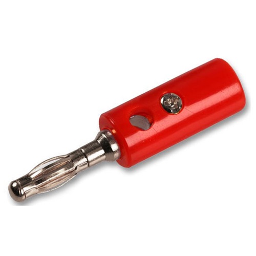 Plug Banana Tornillo Rojo
