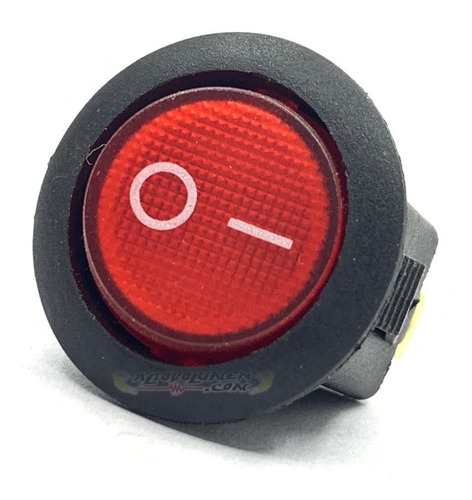 Tecla Interruptora Redonda Roja