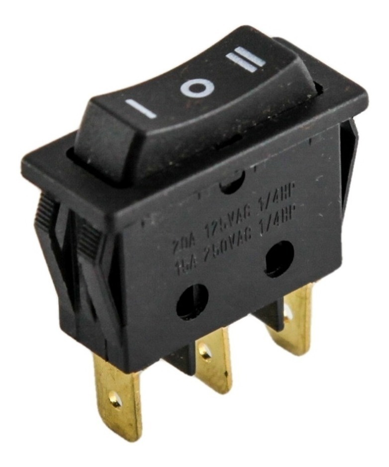 Tecla Simple Inv On OFF On Negro