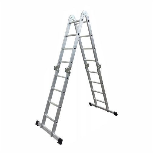 Escalera Multifuncion De Aluminio 4X3 Escalones S/Plataforma