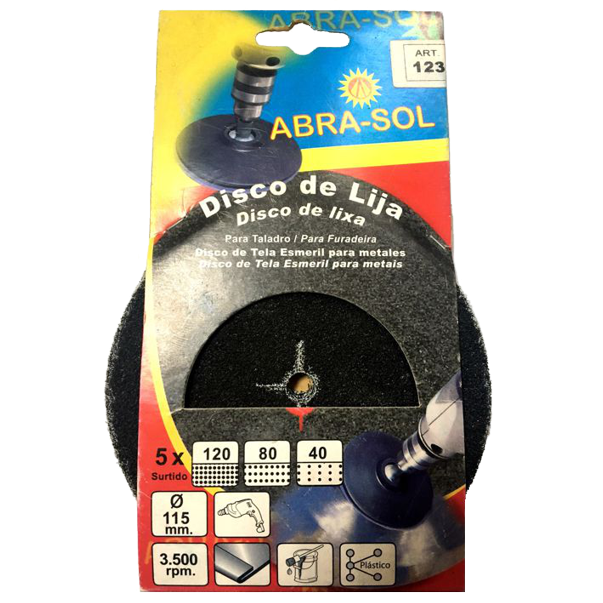 Discos Gruesos Tela Esmeril Art.123 (X 5 Unid)