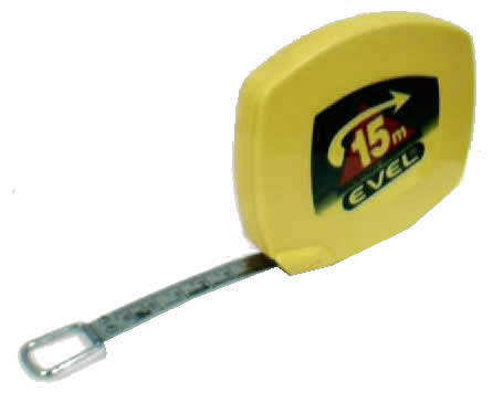 Cinta Metrica Evel 115 Fleje 11Mm. Cromado 15Mts