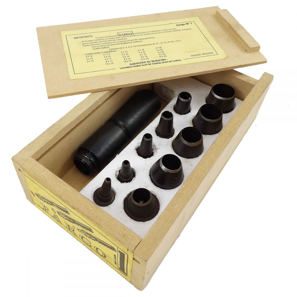 Juego 10 Sacabocados No.1 "Fargo" 3 A 20Mm