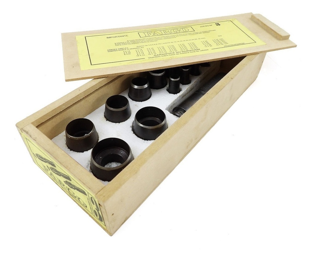 Juego 14 Sacabocados No.3 "Fargo" 3 A 32Mm