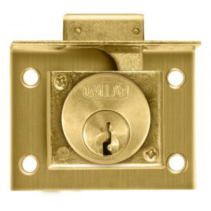 Cerradura Para Mueble 1/2 Embutir Bronceada