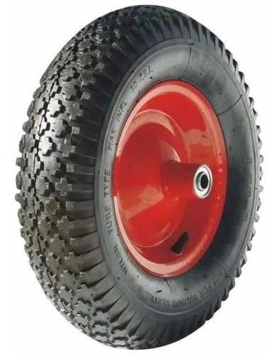 Rueda Neumat.P/Carretilla 390X90X16 Eje Largo
