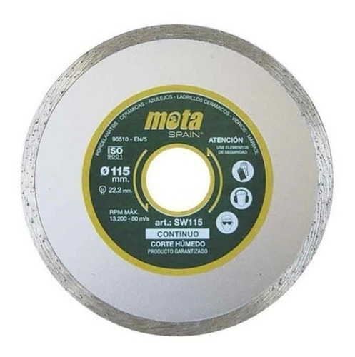 Disco Diamantado Mota Liso 7" Sw180