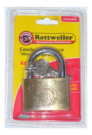 Candado De Bronce Rottweiler 20Mm Blister