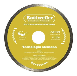 Disco Diamantado Rottweiler Liso 4,5"