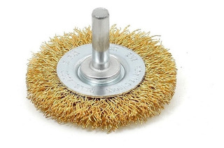 Cepillo Circular Bronceado P/Taladro Mota Fac 075Mm