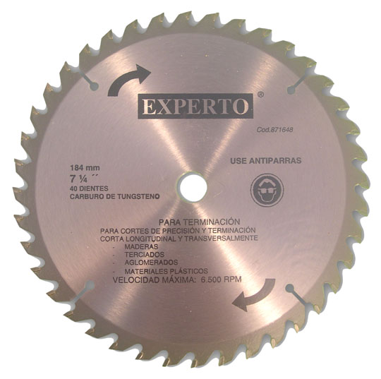 Sierra Circular Experto M.Dur  7 1/4 "  60 Dientes