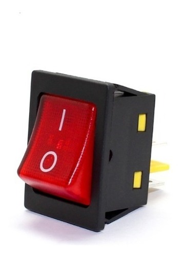 Llave Tecla Interruptor 4C16A Rojo DAYTON NLLA6500R