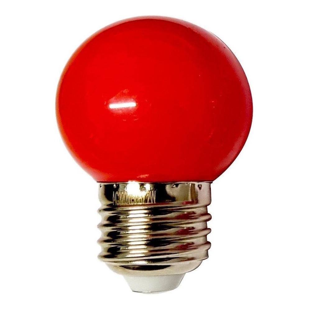 Lampara Led Fant Gota Base E27 15 Led  ROJA