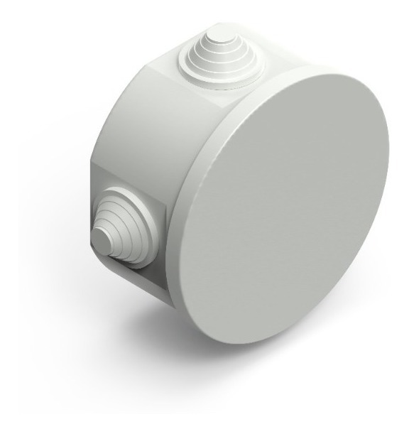 Caja Octogonal Con Tapa PVC IP65 86x44 GRIS
