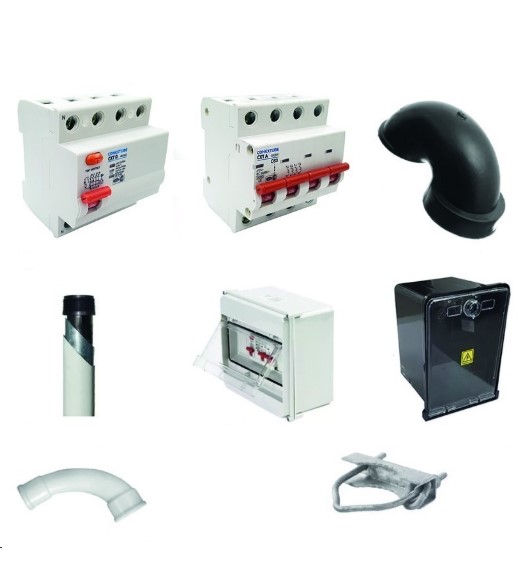 Caño Pilar Trifasico  Kit Caja, Curva, Conector Y Caja Tm