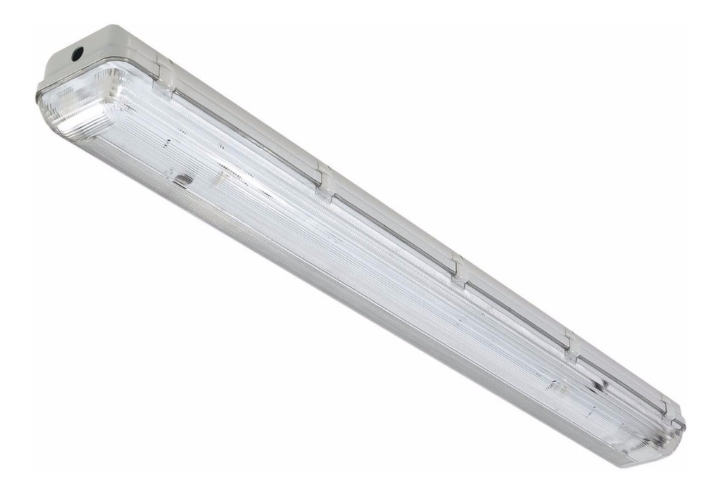 Plafon Fluor Estanco IP65 Para Tubo Led X 2x9W 0.6mts