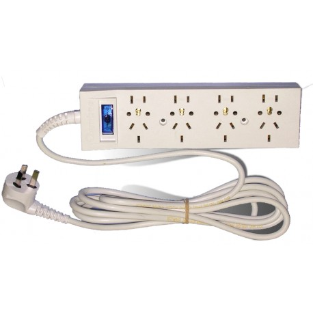 Toma Multiple 4Mod Binorma 1.5mts C/Int Marfil