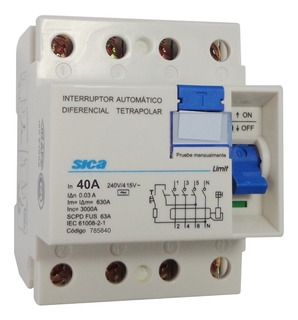Interruptor Diferencial 4 X 40 Amp. 30Ma DF440