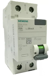Disyuntor Bip. 25A/30mA  Domiciliario Siemens