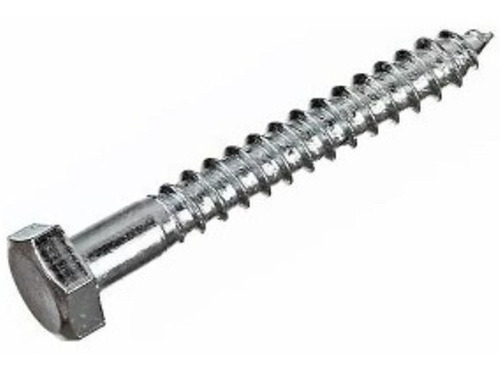 Tirafondo Cabeza Hexagonal 1/4x25 Ac. Zinc.