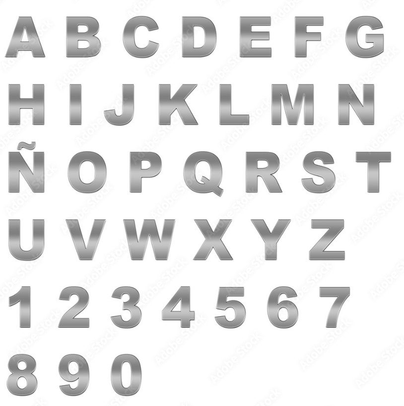 Letra "E" De 60Mm Br.Niquel.